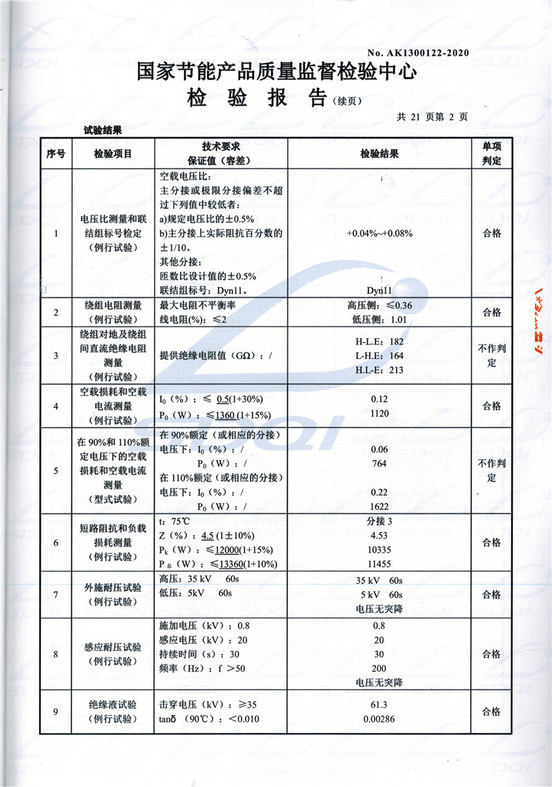 高低压试验报告-S11-1250清水清水清水油浸式变压器-2.jpg